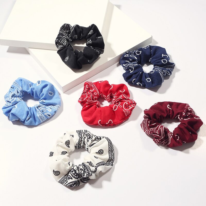 

6pcs Paisley Scrunchie, Multicolor