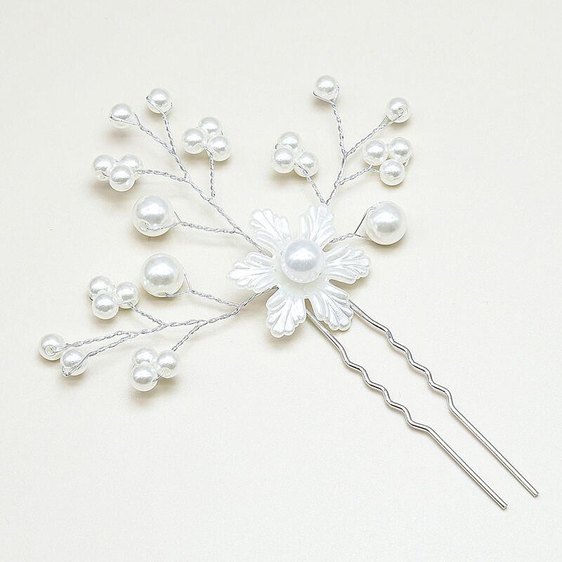 

Faux Pearl Hair Pin, White