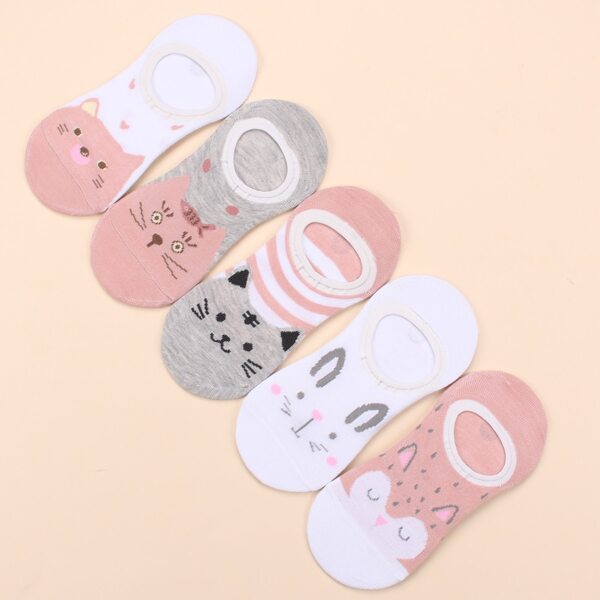 

5pairs Cartoon Graphic Socks, Multicolor