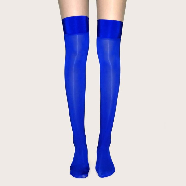 

Mesh Long Stockings, Blue