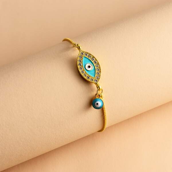 

Evil Eye Design Bracelet, Gold