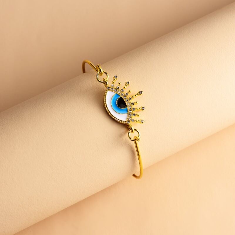 

Evil Eye Design Bracelet, Gold
