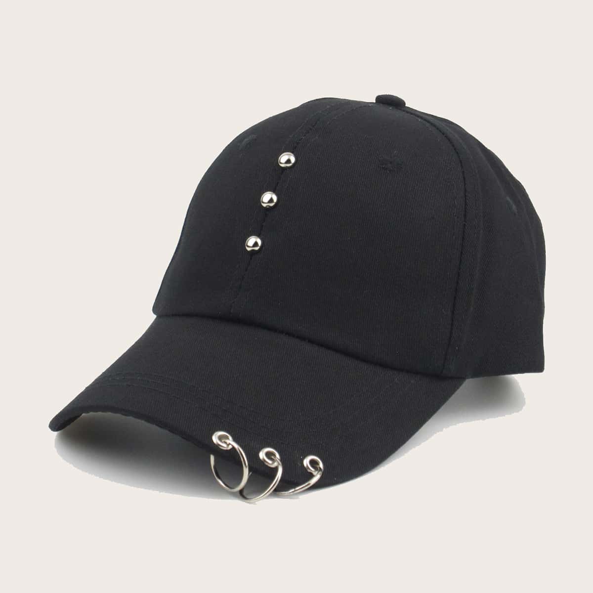 

Guys Ring Decor Baseball Cap, Black