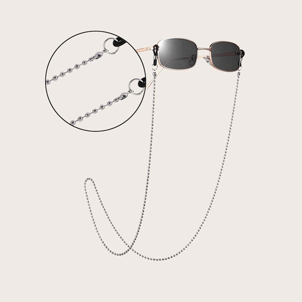 

Men Metallic Glasses Chain, Black