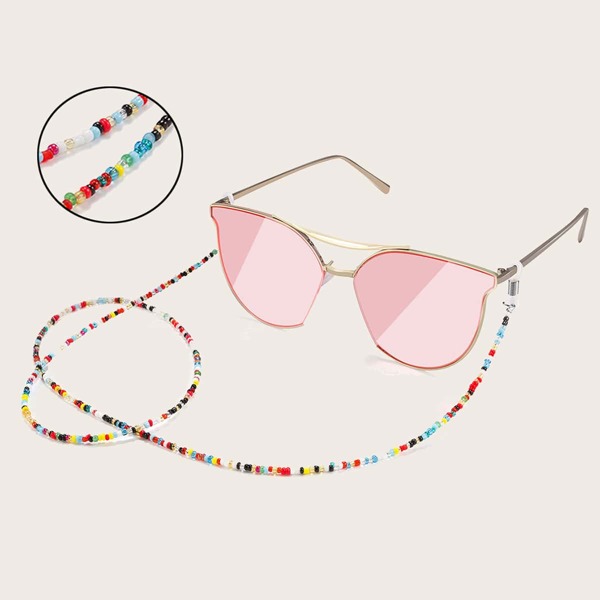 

Colorful Beaded Glasses Chain, Multicolor