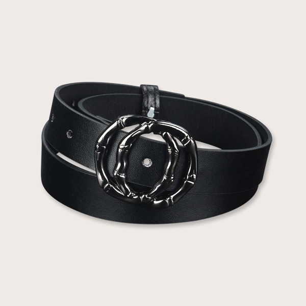 

Double O-ring Buckle Belt, Black