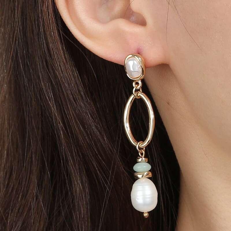 

Faux Pearl Drop Earrings, Multicolor