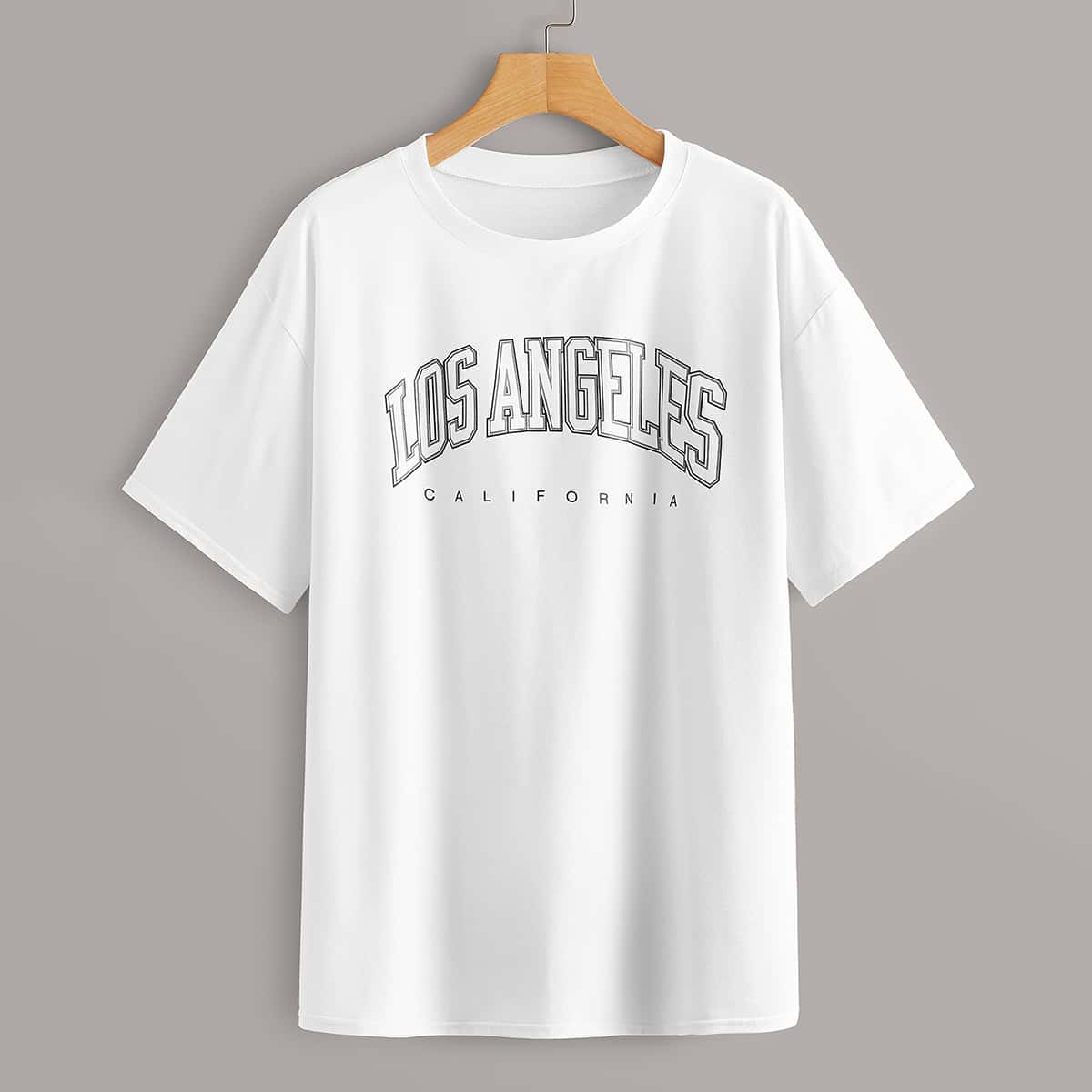 

Letter Graphic Oversized Tee, White