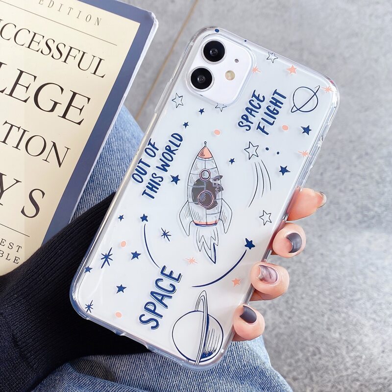 

Planet Clear iPhone Case, Blue