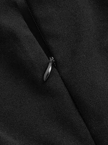 SHEIN MOD Plus Buttoned Front Peplum Cami Top - Black - View 4