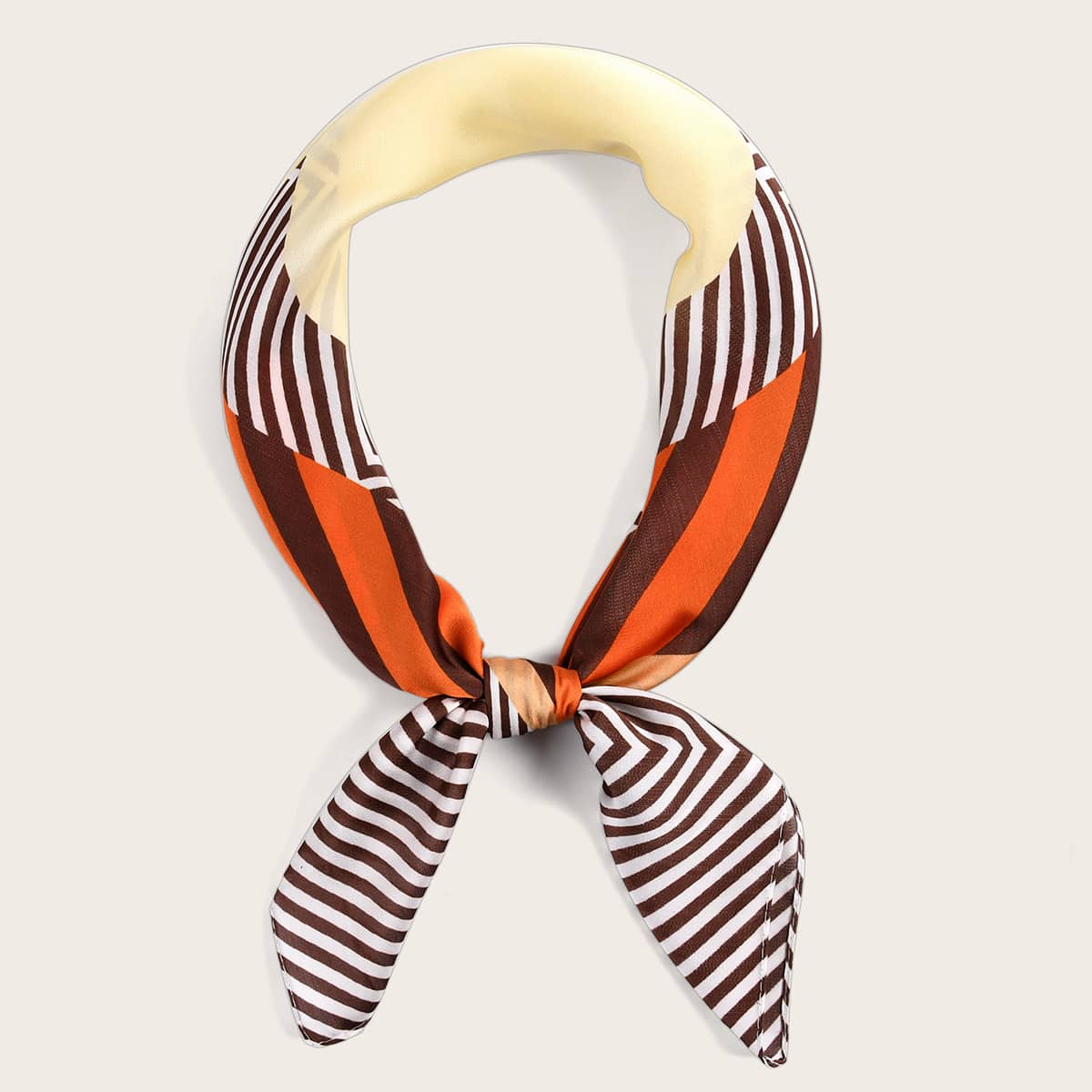 

Striped Pattern Bandana, Multicolor