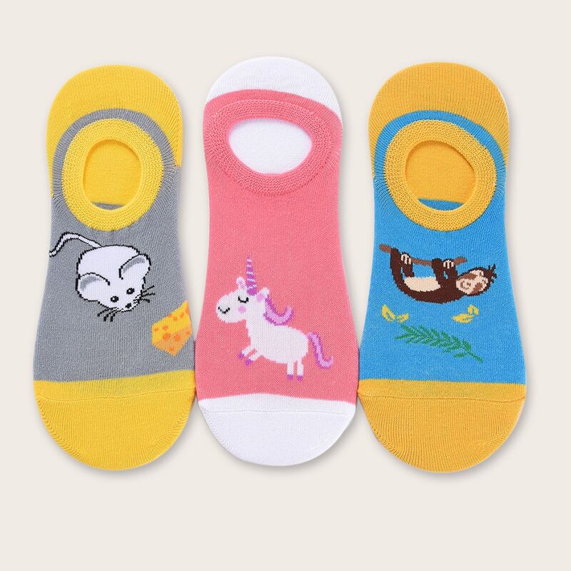 

3pairs Fruit Pattern Socks, Multicolor