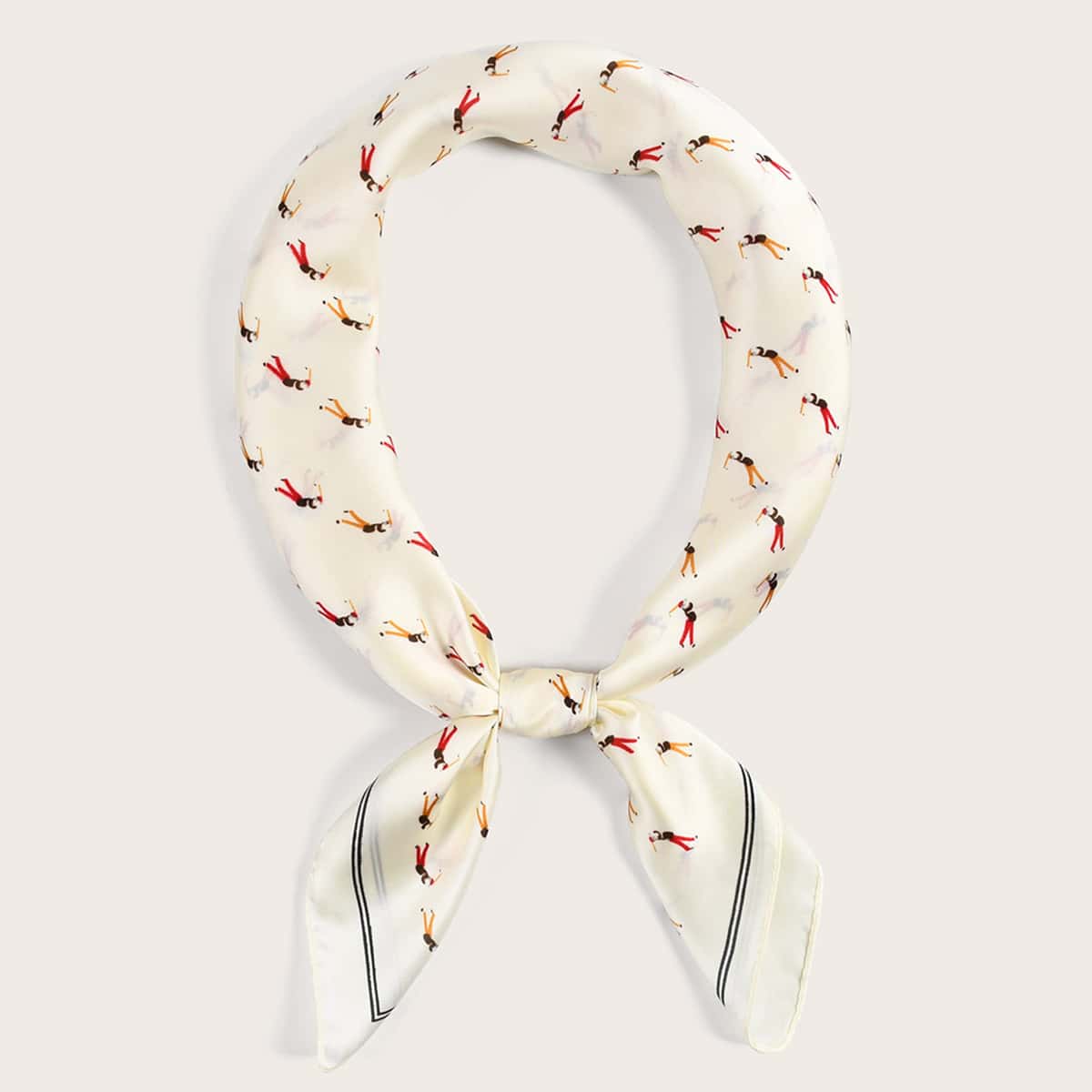 

Figure Pattern Bandana, Beige