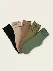 5par vanliga slouchy strumpor - Multifärgad - Visa 1