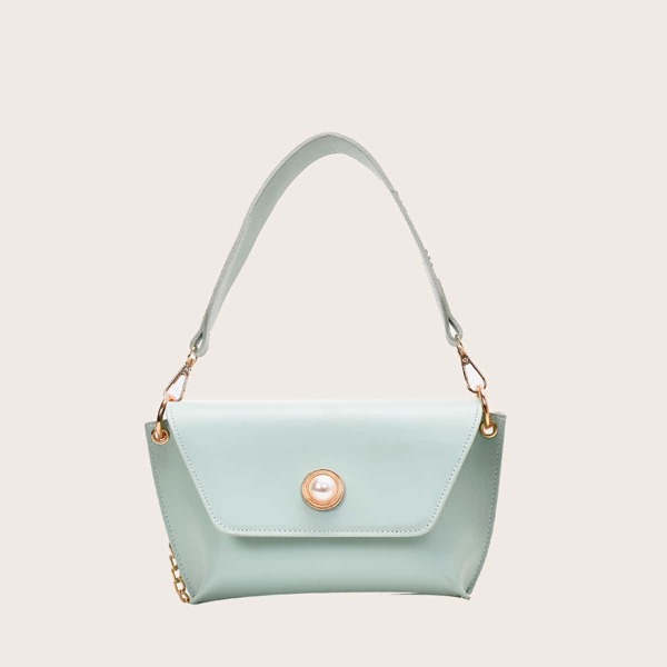 

Сумка-тоут с искусственными жемчугами, Зелёные