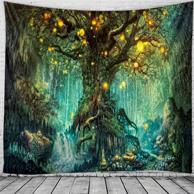 

Forest Print Tapestry, Multicolor