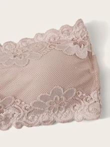 2 Paquetes de Conjunto de Sujetador Bandeau de Encaje Floral con Volantes - Multicolor - Ver 5