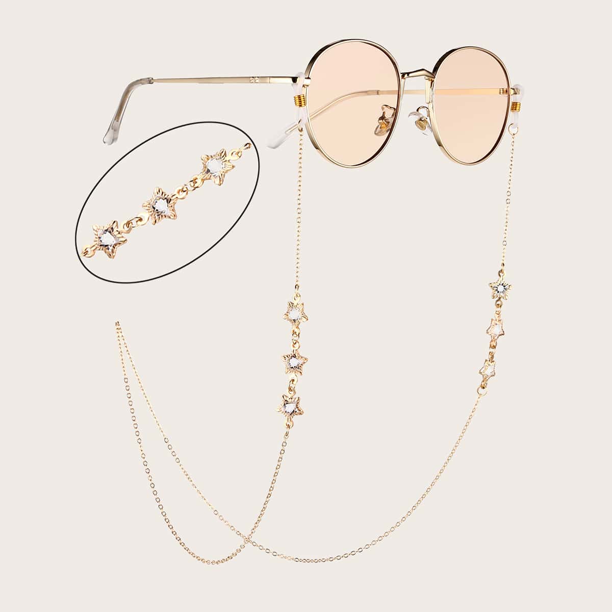 

Star Decor Glasses Chain, Gold