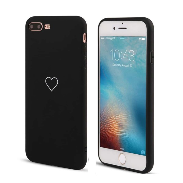 

Heart Print iPhone Case, Black