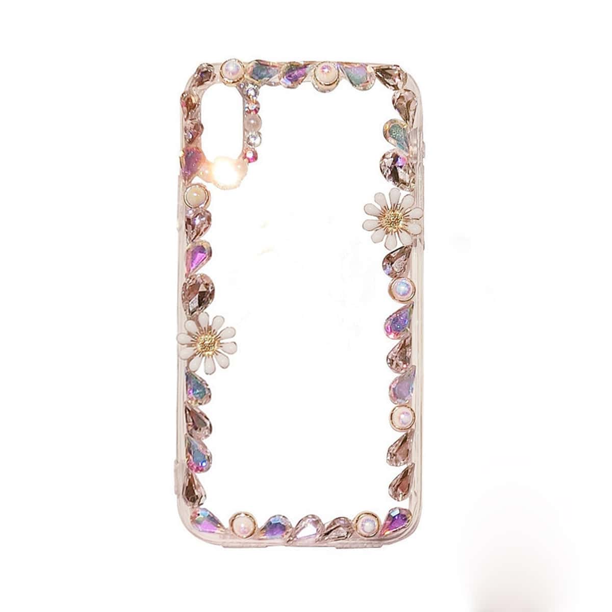 

Faux Pearl Frame iPhone Case, Clear