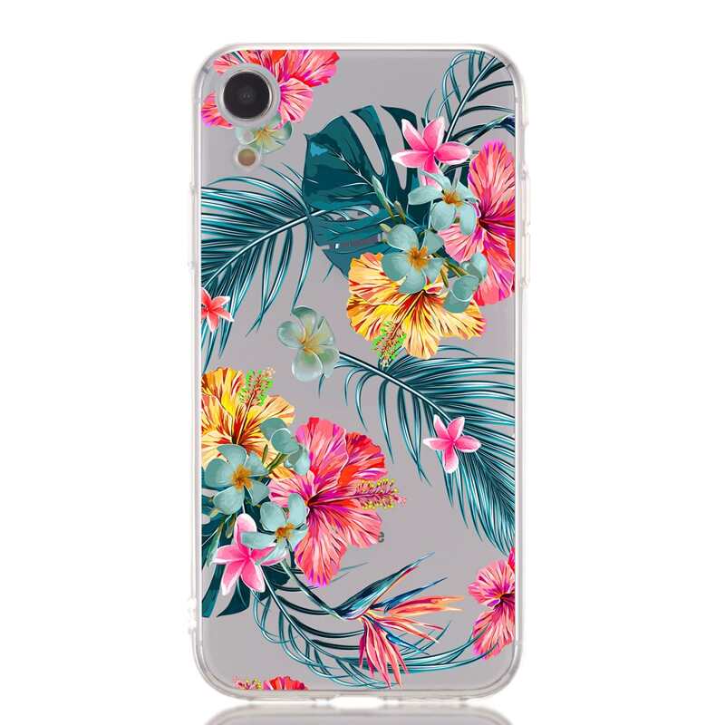

Flower Print Clear iPhone Case, Multicolor
