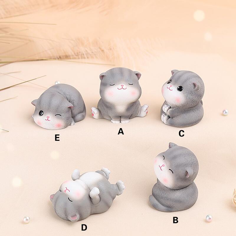 

1pc Cat Shaped Decorative Object, Grey