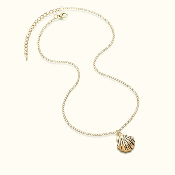 

Shell Charm Necklace, Gold