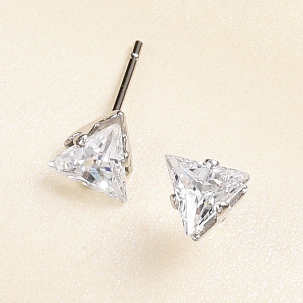 

Rhinestone Stud Earrings, Silver