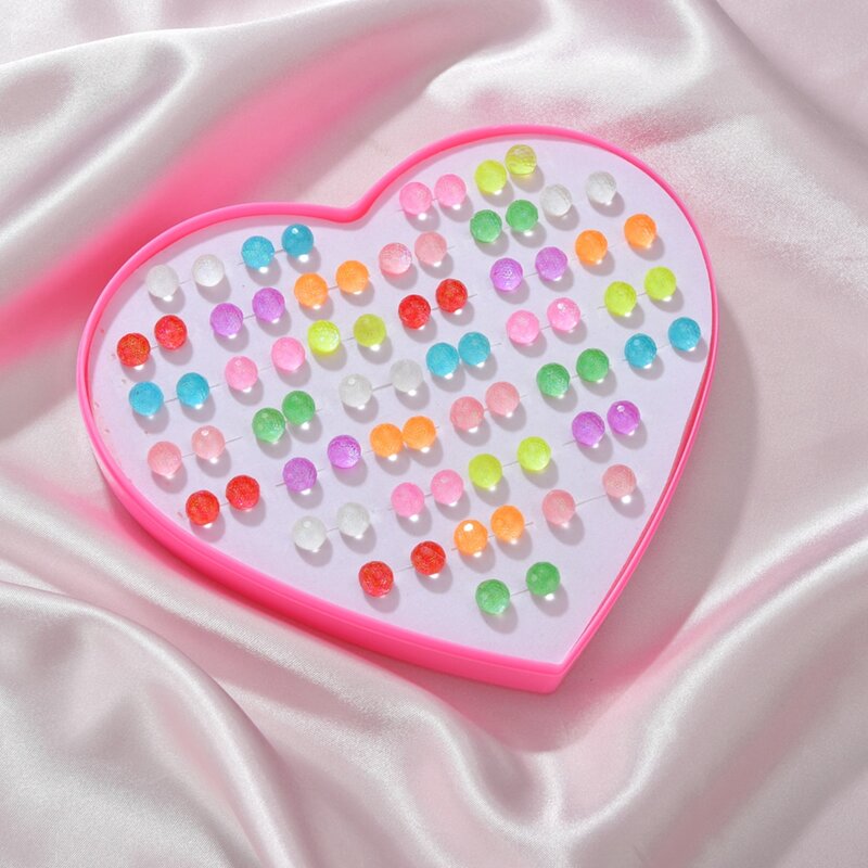 

36pairs Colorful Stud Earrings, Multicolor
