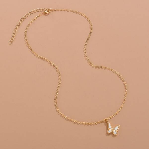 

Butterfly Charm Necklace, Gold