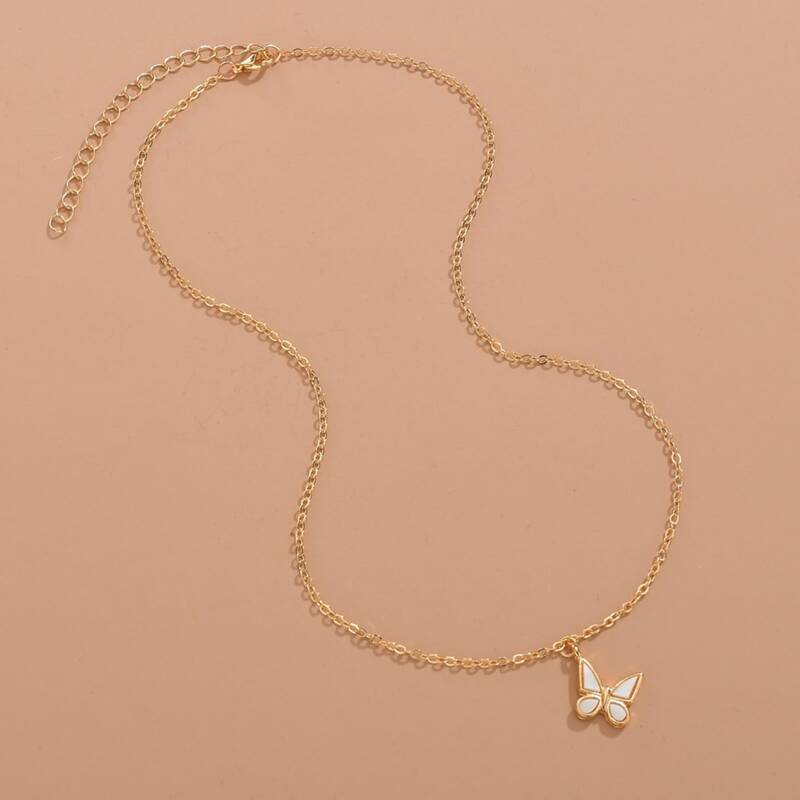 

Butterfly Charm Necklace, Gold