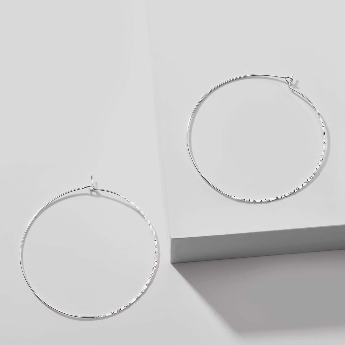 

Simple Hoop Earrings, Silver