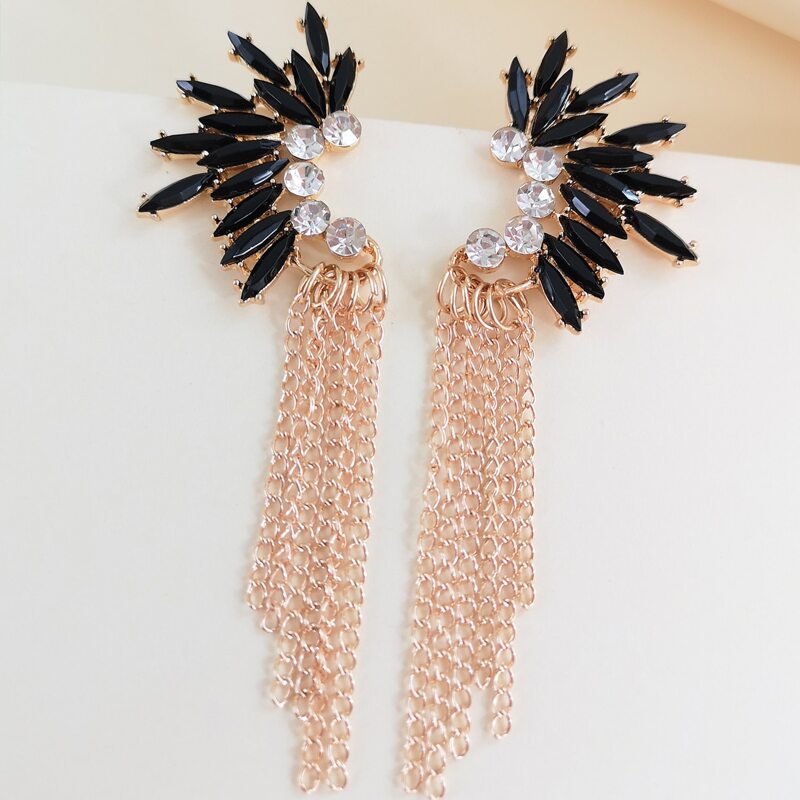 

Chain Tassel Drop Earrings, Gold