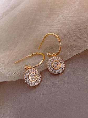 Pendientes con letras de strass