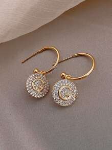 Rhinestone Letter Earrings
