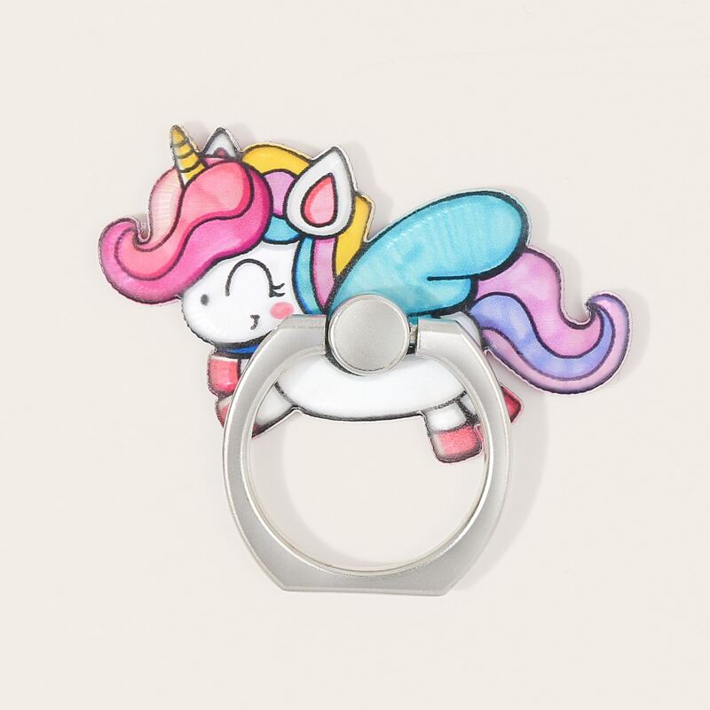

Cartoon Unicorn Decor Phone Ring, Multicolor