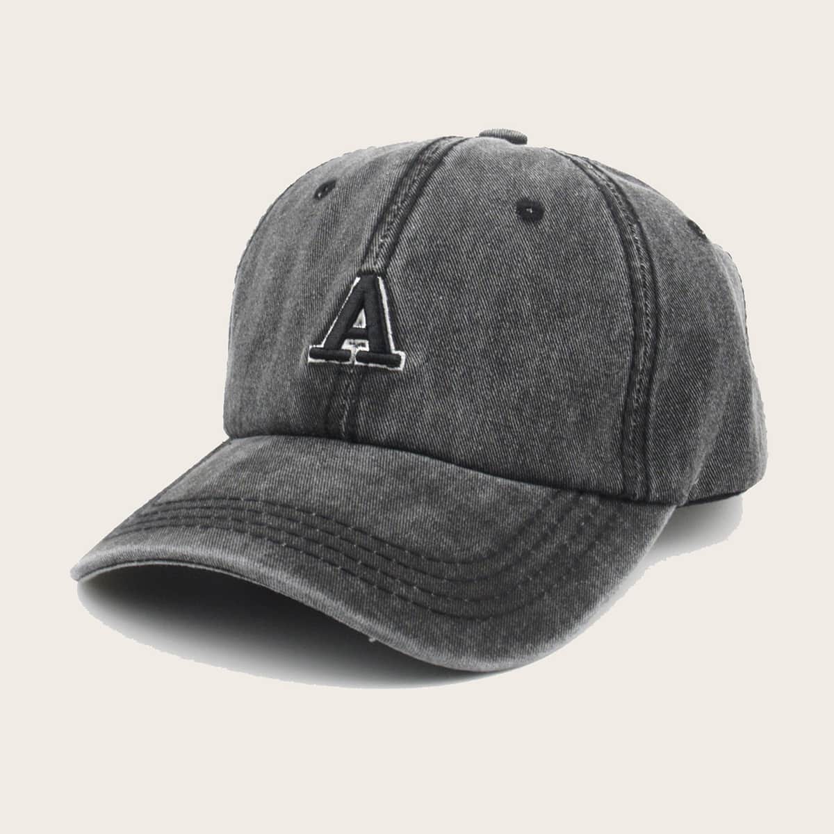 

Guys Letter Embroidery Baseball Cap, Grey