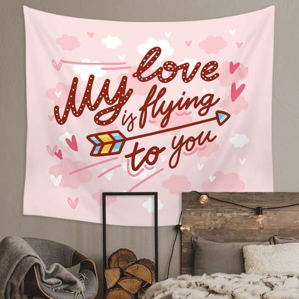 

Slogan Graphic Tapestry, Multicolor