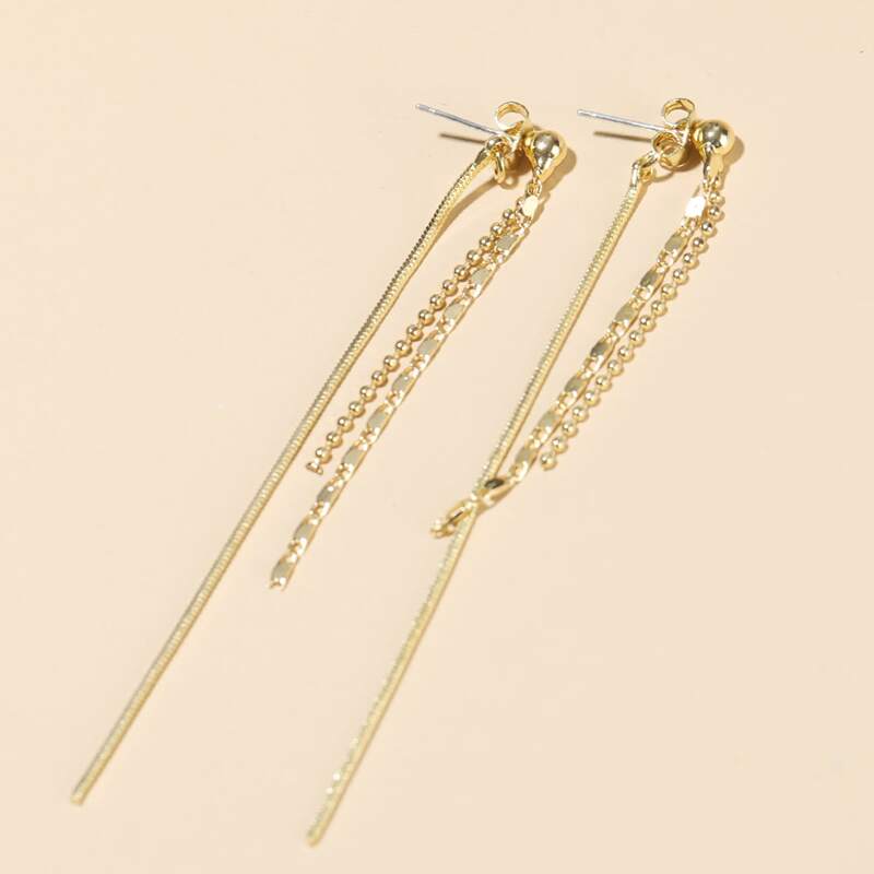

Tassel Drop Earrings, Gold