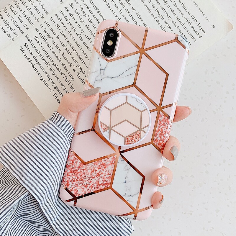 

Geometric Print Foldable Phone Finger Ring, Multicolor