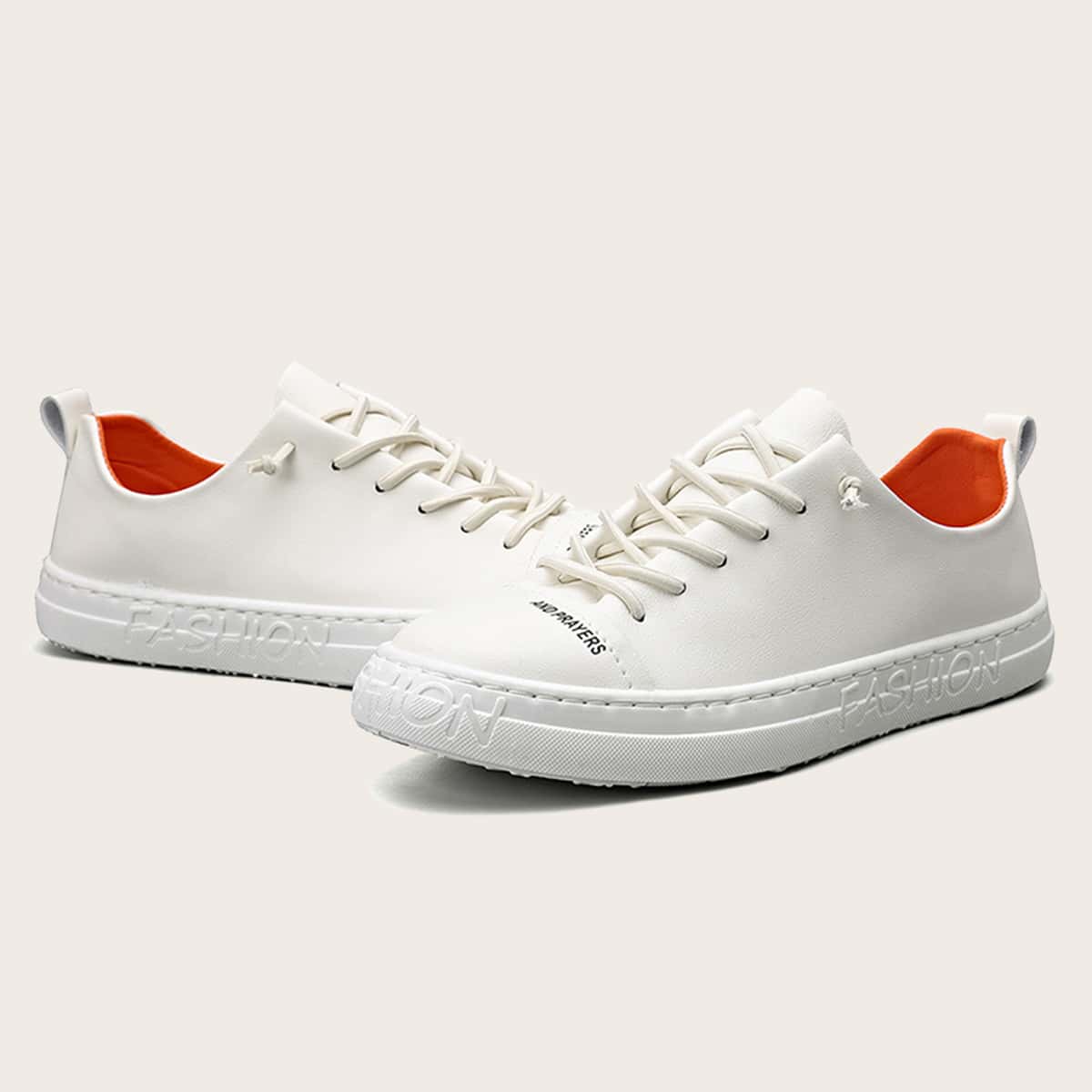 

Guys Lace-up Front Low Top Sneakers, White