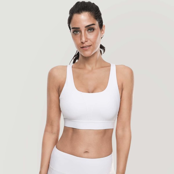 

Strappy Back Sports Bra, White