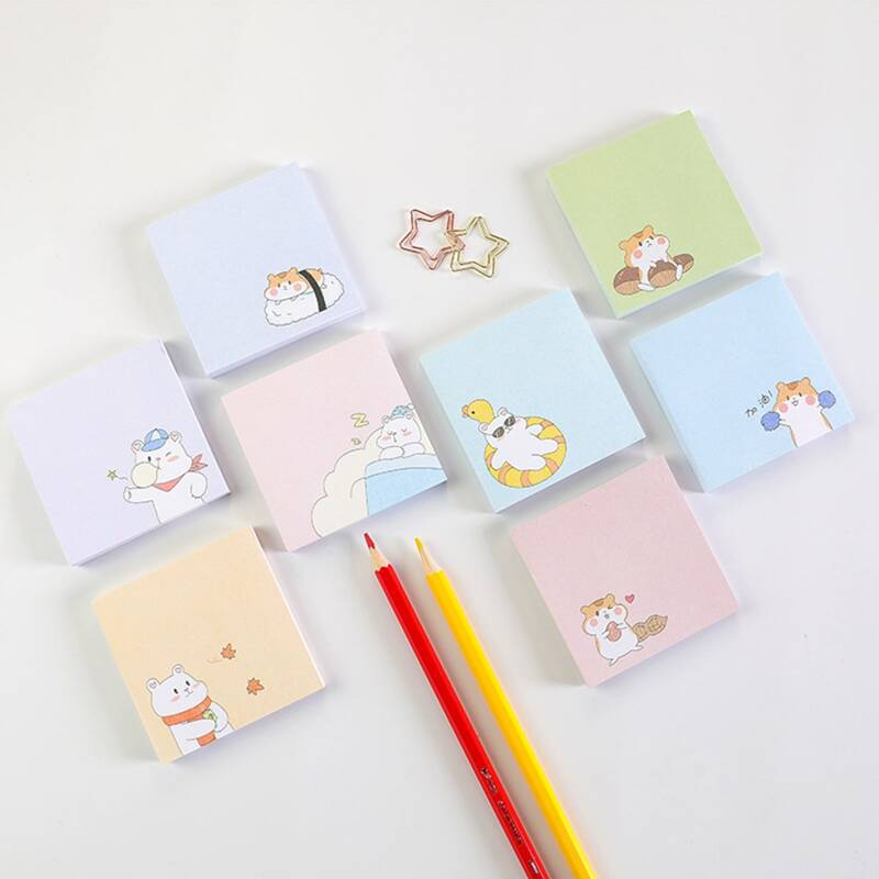 

1pack Cartoon Bear Print Random Sticky Note, Multicolor