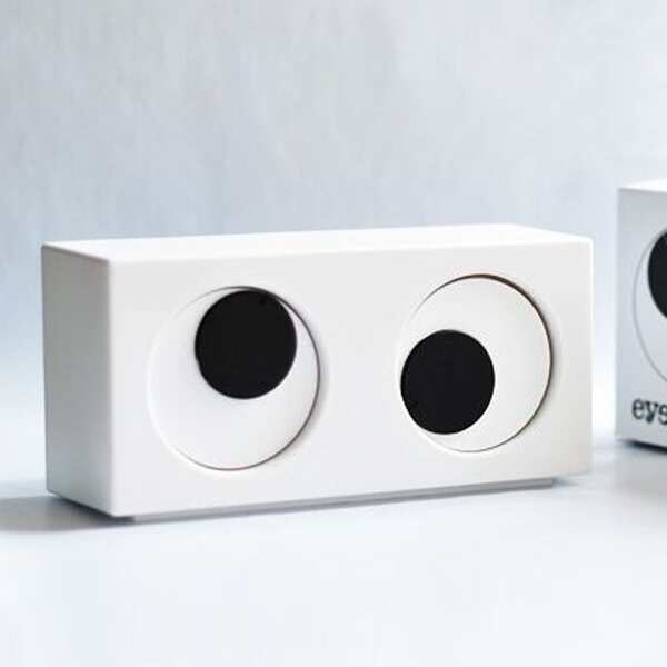 

1pc Eye Design Настольные часы, Белые