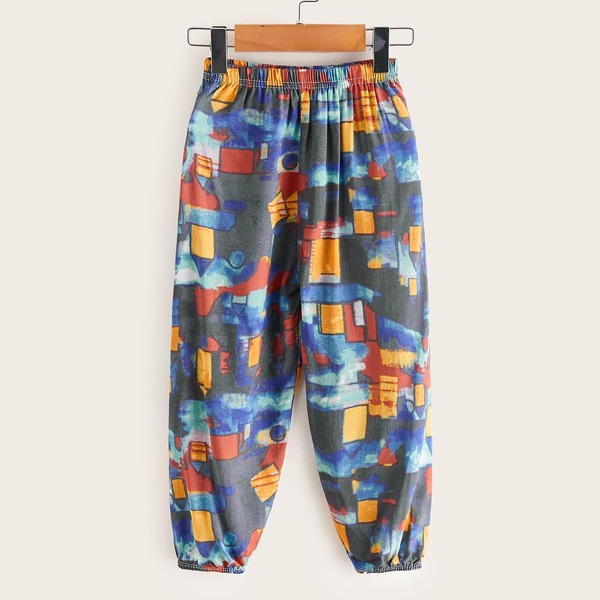 

Toddler Boys Allover Print Carrot Pants, Multicolor