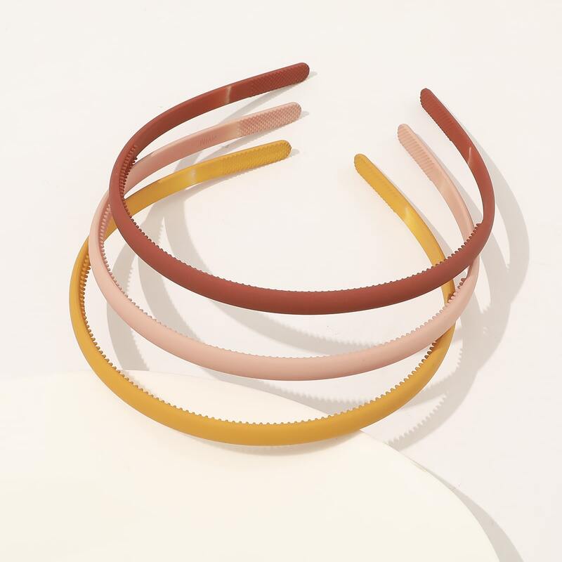 

3pcs Skinny Hair Hoop, Multicolor