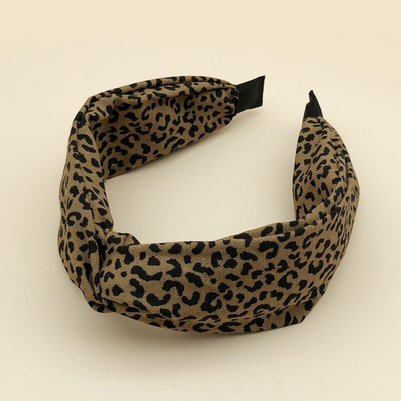 

Leopard Pattern Hair Hoop, Brown