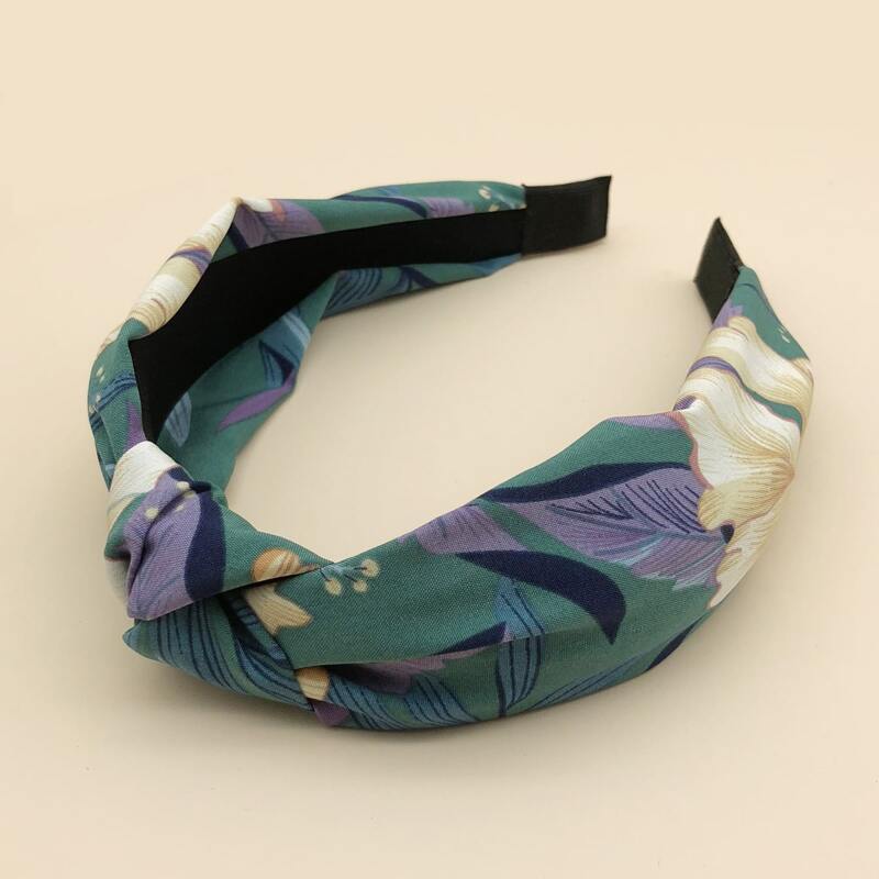 

Plant Pattern Hair Hoop, Green