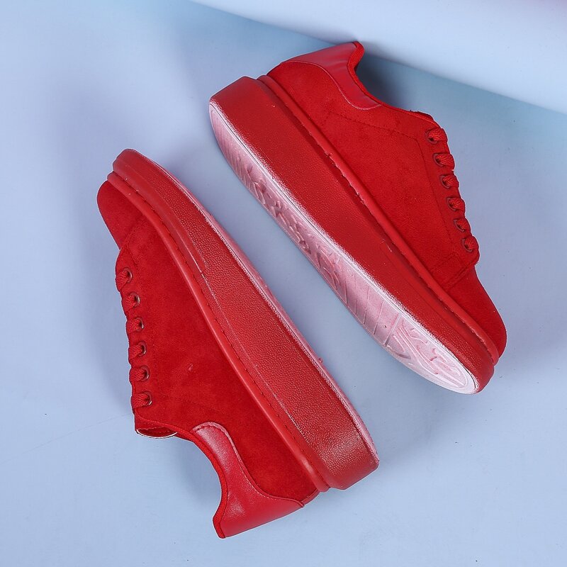 

Lace-up Front Wide Fit Sneakers, Red