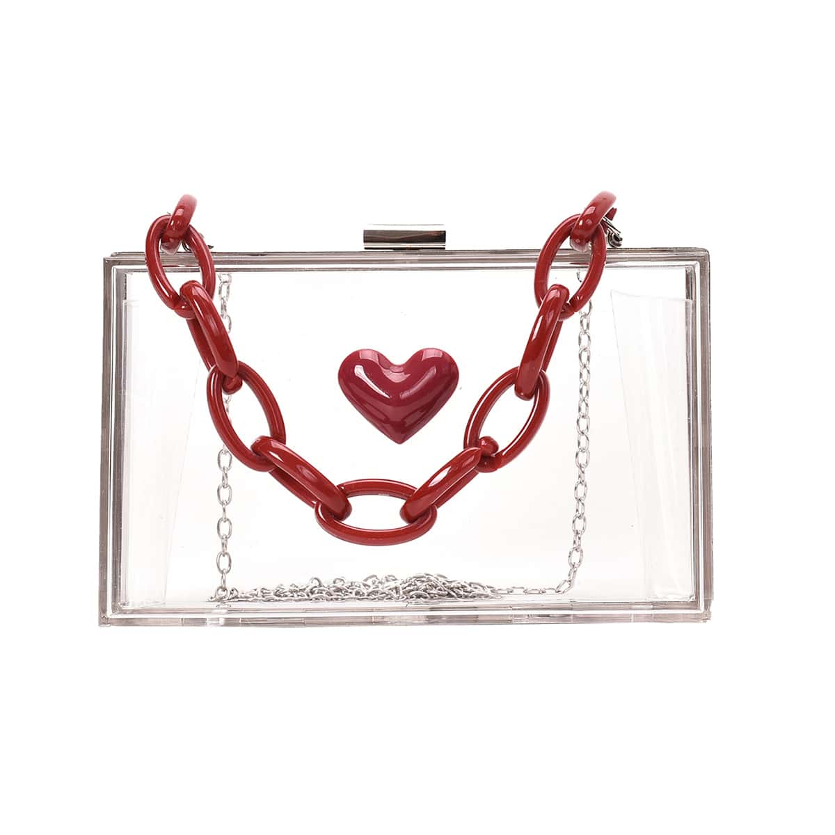 

Clear Chain Satchel Bag